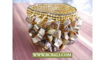 Hand Made Beading Bracelets Stretch Shells