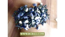 Mix Colored Stone Beads Stretch Bracelets