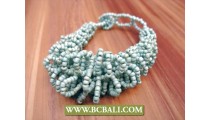 Mono Color Beads Bracelets Multi Wired 