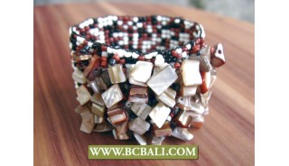 Multi Beaded Bracelet Shells Ornament 