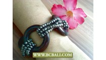 Stretching Bead Wooden Wrapted Bracelet Women 