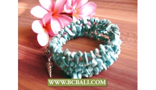 Turquoise Stone Beads Roll Bracelets Designs
