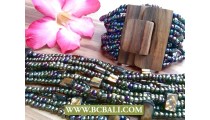 Unique Design Women Bracelets Wood Clasps