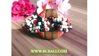 casual wooden stretch beaded bracelets fashion 