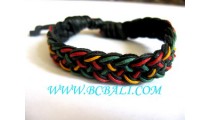 Bracelets Leather Hemp Men's