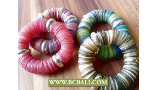 beads coins shells bracelet stretching Designs
