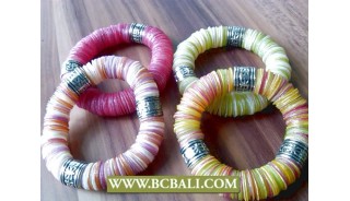 coins shells bracelet stretched designs bali