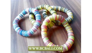 Mix Coloring Coco Button Stretch Bracelets