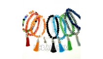 mix color crystal beads bracelets stretch