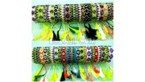 bali tassel bracelets beads crystal motif small handmade