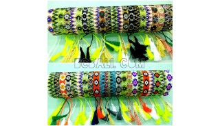bali tassel bracelets beads crystal motif small handmade