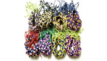 bracelet braids weave rainbow color mix polyester