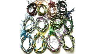 braided bracelet friendship tree colors leather strings