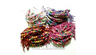 braid bracelets friendship weave wood beading