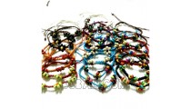braids bracelets strings bead wood charms friendship