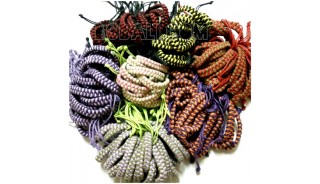 Mix color braid bracelet friendship leather strings