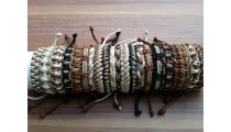 natural hemp friendship bracelets straw leather 