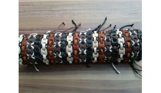 genuine leather friendship braids bracelet