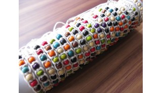 hemp bracelets wooden beads 20 pieces
