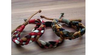 genuine leather hemp bracelets braided handmade