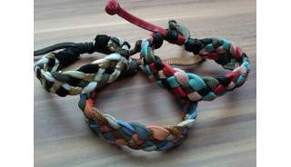 genuine leather hemp bracelets braids handmade bali