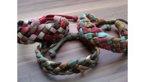 genuine leather hemp bracelets braids handmade design