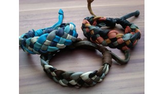 genuine leather hemp bracelets braids handmade mix