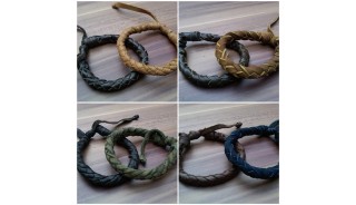 leather bracelet hemp for men's designs 2015