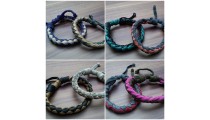 leather bracelet hemp for men's designs