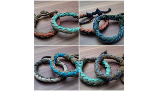 leather bracelet hemp for men's designs bali