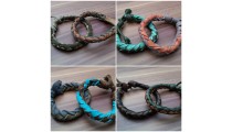 leather bracelet hemp for men's designs fashion