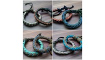leather bracelet hemp for men's designs handmade