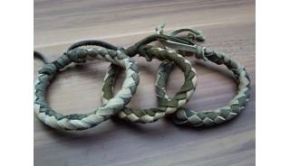 leather bracelet hemp for men's designs mix