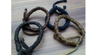 leather bracelet hemp for men's designs mono color