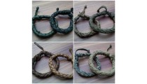 leather bracelet hemp for men's designs tails