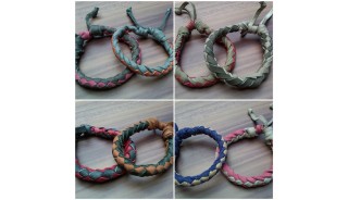 leather bracelet hemp for men's designs tails braids