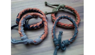 leather bracelet hemp for men's designs 4 color