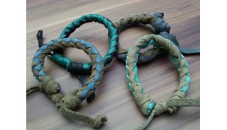 leather bracelet hemp for men's handmade new