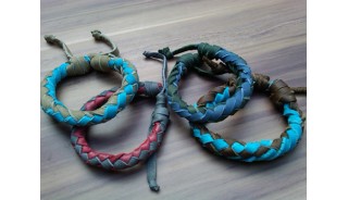 leather bracelet hemp friendship for men's designs