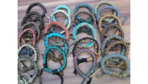 leather bracelet hemp ungender designs mix color