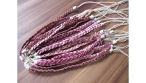 mono color friendship bracelet leather braids handmade