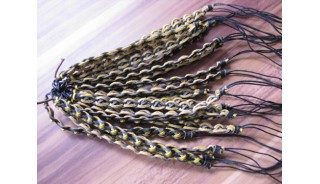 friendship bracelet leather braided handmade for men