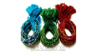 braids bracelets string charming glass beads