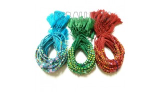 braids bracelets string charming glass beads