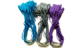 3 color silver beaded braids tassel bracele 