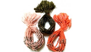 tassels bracelets braids strings charming silver beads