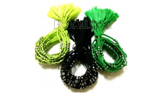 3 color tassels bracelets braids strings mono color
