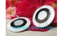 Sea Shell Earrings Circle Motif