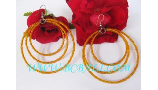 Triple Seeds Bead Earring Fashion