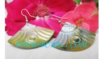 Earring Carving Shell Golden